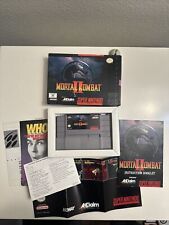 Mortal Kombat II 2 SNES - Completo na caixa na caixa, incl. Manual, pôster + inserções comprar usado  Enviando para Brazil