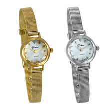 Relógio de pulso feminino feminino simples elegante pulseira de malha fina analógico quartzo comprar usado  Enviando para Brazil