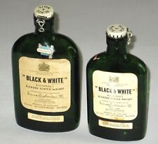 Botellas de whisky escocés blancas y negras vintage de 1/2 y 4/5 pintas Escocia vacías, usado segunda mano  Embacar hacia Argentina