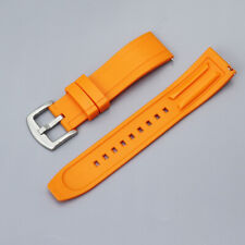 24mm orange silicone watch strap for sale  CROYDON