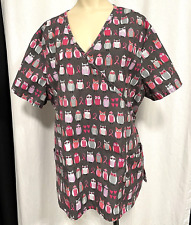 Owls scrubs top for sale  Woodinville