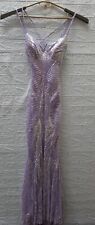 New Windsor Mazie Formal Sequin V Neck Mermaid Dress Lilac Size Small for sale  Shipping to South Africa