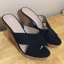 Charles by Charles David Latrice Cork Wedge Black Sz 13 for sale  Shipping to South Africa