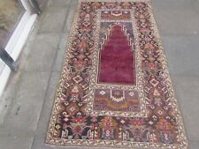 Tapete turco tradicional antigo usado feito à mão tapete oriental de lã vermelho 205x110cm comprar usado  Enviando para Brazil