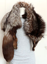 Silver Fox fuchs Fur Necklace Scarf Coat Trim Crafting Larp Medieval, used for sale  Shipping to South Africa