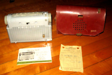 Raro Vintage ZENITH PERSONAL PORTÁTIL Rádio Modelo L401 Estojo de Couro Não Testado comprar usado  Enviando para Brazil
