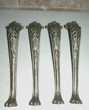 ANTIQUE VTG CAST IRON SILVER CLAW FOOT LEGS MATCHING SET OF 4 LOT STOOL TABLE for sale  Shipping to South Africa