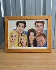 Friends Tv Show One Of A Kind Hand Made Knitted Crochet WallHanging PictureFrame, used for sale  Shipping to South Africa