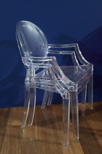 Lote de (2) cadeiras fantasmas miniaturas de acrílico transparente escala 1:6. Usado. comprar usado  Enviando para Brazil