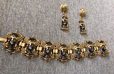 Blackamoor Bracelet & Earrings. Gold Tone. Beautiful  for sale  Shipping to South Africa