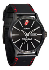 Reloj de cuero centinela Nixon Rolling Stones todo negro talla única nuevo, usado segunda mano  Embacar hacia Argentina