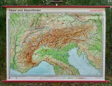 Vintage schulwandkarte alpen gebraucht kaufen  Deutschland