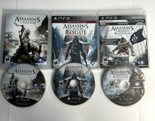 Lot of 3 PS3 Assassin's Creed games Assassins creed 3, Black Flag, Rogue Tested! for sale  Shipping to South Africa