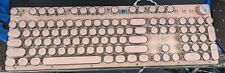 104 teclas teclado mecânico redondo steampunk máquina de escrever rosa - teclas de substituição comprar usado  Enviando para Brazil