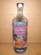 Usado, Botella de vidrio coleccionable Absolut Vodka Miami edición limitada de 1 litro (vacía*) segunda mano  Embacar hacia Argentina