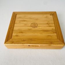 AZO 2008 EMPTY WOODEN TEA BOX 6 SECTIONS, 9-3/8" x 8" x 1-3/4" #4, used for sale  Shipping to South Africa