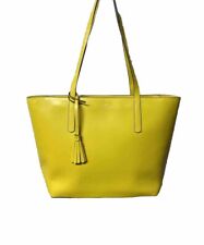 EUC Kate Spade Lemon Yellow Leather Summer Tote Purse Laptop Professional Bag for sale  Shipping to South Africa
