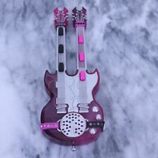 Toy Purple Battery Operated Double Neck Guitar for Kids - Drum and Guitar Solos for sale  Shipping to South Africa