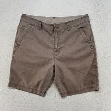 Pantalones cortos Prana para hombre 33 surcos marrón cáñamo ligeros exteriores bolsillos elásticos segunda mano  Embacar hacia Argentina