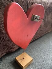 Handmade wooden heart for sale  LONDON