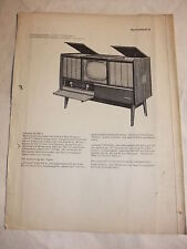 GDR service sheet 6 television music cabinet CLIVIA II FER 858 A and CABINET FET 861 B for sale  Shipping to South Africa