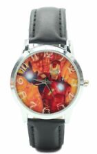 Reloj de pulsera con correa de cuero genuino negro con personaje Iron Man segunda mano  Embacar hacia Argentina