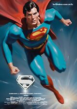 SUPERMAN DC quadrinhos ART PRINT FILME PÔSTER RETRÔ Christopher Reeve comprar usado  Enviando para Brazil