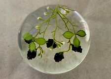 2 3/4in Paul Stankard 3D Blackberries w/ blossoms Art Glass Paperweight 11 of 75, used for sale  Shipping to South Africa