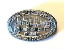 Pin Erlangen 50 years automobile club 1923 1973 hollow plate pin badge for sale  Shipping to South Africa