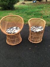 wicker fan chair bamboo for sale  Coatesville
