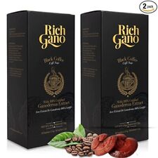 2 caixas RICH GANO café preto dourado premium gourmet cogumelo ganoderma comprar usado  Enviando para Brazil