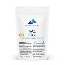 N-ACETYL L-CYSTEINE 750mg TABLETS EASY DIGESTIBLE NON GMO GLUTEN FREE  for sale  Shipping to South Africa