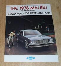EUA - Chevrolet Malibu Brochura 1978 Sedan Coupe Wagon comprar usado  Enviando para Brazil