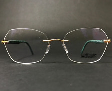 Silhouette Eyeglasses Frames 5535 KQ 3520 Green Gold Identity Titan 56-17-140 for sale  Shipping to South Africa