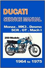 Manual de oficina DUCATI 250 Monza MK3 Desmo SCR GT & Mach I 1964 1965 1966 & 1967 comprar usado  Enviando para Brazil