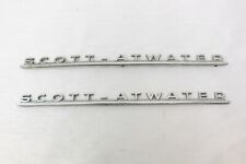 Vintage Scott-Atwater Outboard Motor Emblem Ornament Trim Badge Boat Pair -M67 for sale  Canada
