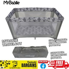 My Babiie Travel Cot Grey Tie Dye Toddler Baby Holiday Easy Assemble Pop Up Bed, used for sale  Shipping to South Africa