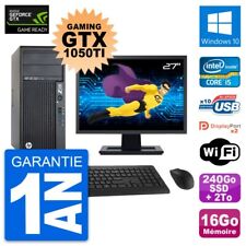 PC HP Z230 Ecran 27" Gaming GTX 1050Ti i5-4570 RAM 16Go 240Go SSD + 2To HDD W10 d'occasion  Allaire