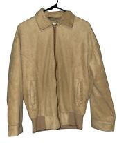 Vintage Undercover Alcantara Bomber Jacket Size Medium Unisex Tan Made In Italy for sale  Shipping to South Africa