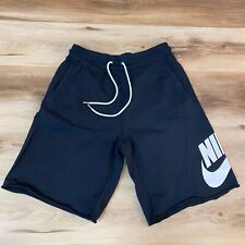 Shorts Nike masculino médio preto suor algodão cordão bolsos 9" logotipo grande comprar usado  Enviando para Brazil