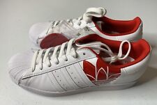 Tênis Adidas Originals Masculino Branco Superstar Vermelho Grande Trefoil Tamanho 8.5 Novo com etiquetas comprar usado  Enviando para Brazil