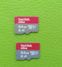 Lote de 2 64 Gb Sandisk Ultra/Plus UHS-I micro SD sdhc tarjetas U1 memoria de teléfono segunda mano  Embacar hacia Argentina