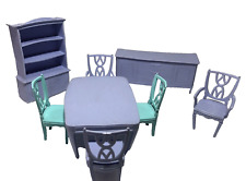 MPC Móveis para Casa de Bonecas SALA DE JANTAR Mesa 5 Cadeiras Cabana Aparador Plástico comprar usado  Enviando para Brazil