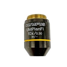 Lente objetiva de microscópio Olympus UMPIan FI 10x/0,30 fabricada no Japão comprar usado  Enviando para Brazil