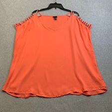 Blusa Torrid Feminina Georgette Top Tamanho 3X Escada Coral Manga Recortada Decote V comprar usado  Enviando para Brazil