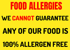 AVISO DE ALERGIAS ALIMENTARES, não garantimos alimentos sem alérgenos. adesivos Reino Unido comprar usado  Enviando para Brazil