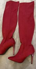 Red faux suede for sale  LOUGHBOROUGH
