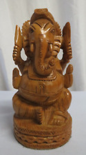 Wooden carved ganesh for sale  UK