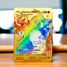 Tarjeta Pokémon Charizard VMAX Arco Iris Oro Metal Coleccionable/Regalo/Exhibición segunda mano  Embacar hacia Mexico