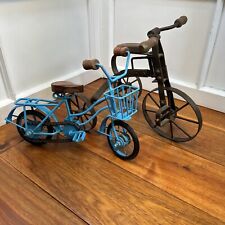 Lote de 2 asientos y cadenas de madera decorativos para triciclo y bicicleta de metal exhibición decorativos vintage segunda mano  Embacar hacia Argentina